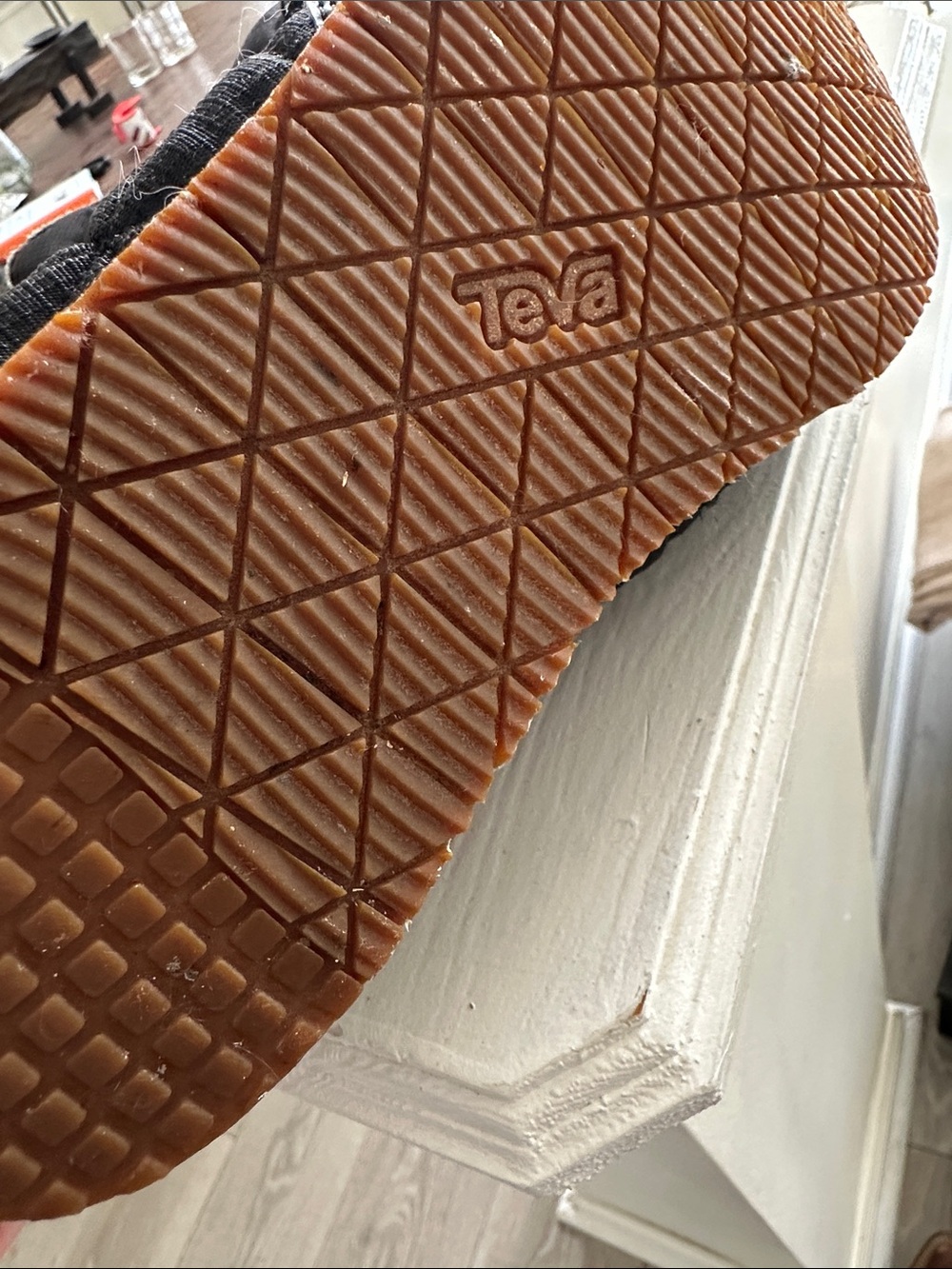 Teva Quilted Slip-On Shoe in Black with Brown Sole - Picture 3 of 3